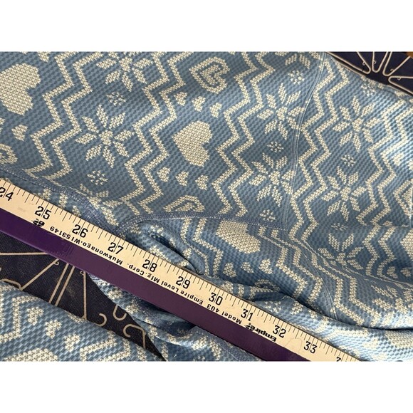 BEACH RIOT Fair Isle Leggings XS Blue White Snowflake Heart Knit Pattern Stretch - Picture 13 of 14
